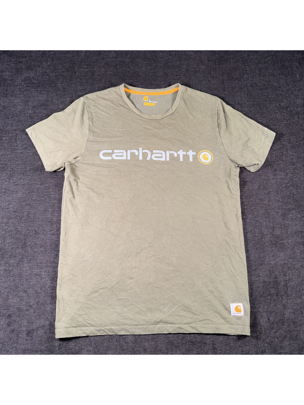 Carhartt Relaxed Fit Olive Green T-Shirt Size L
